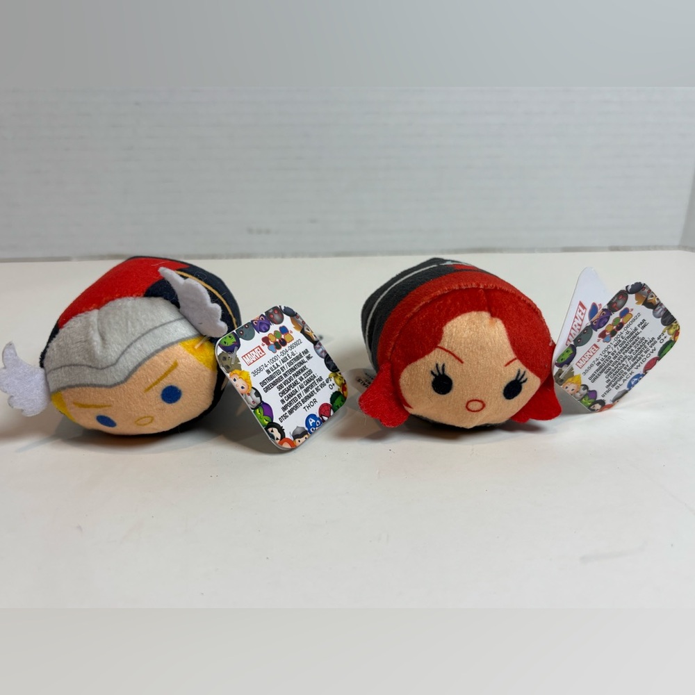 Disney Marvel Tsum Tsum Lot Of 2- 3.5" Plush Lot - Thor, Black Widow